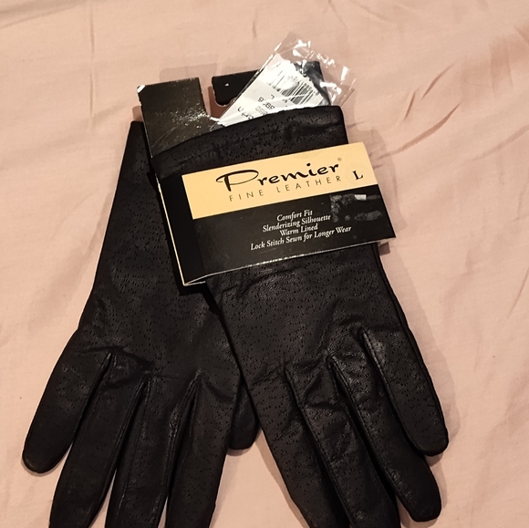 NWT & VINTAGE PREMIER LEATHER GLOVES Sz Large (Woolworths) - Picture 3 of 6